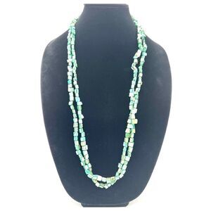Mother of Pearl Double Stand Long Necklace